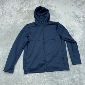 Spyder Active Full Zip Hoodie Jacket L Navy Polyester/Spandex a1319